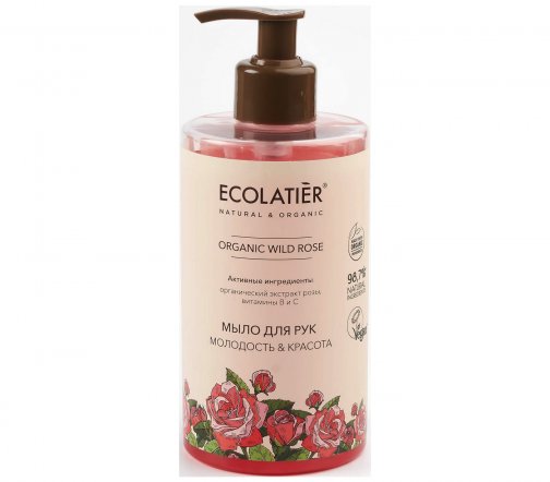 Ecolatier Organic Wild Rose Мыло для рук Молодость и красота 460мл