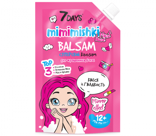7Days Бальзам для окрашенных волос Mimimishki Mirror Effect 300мл
