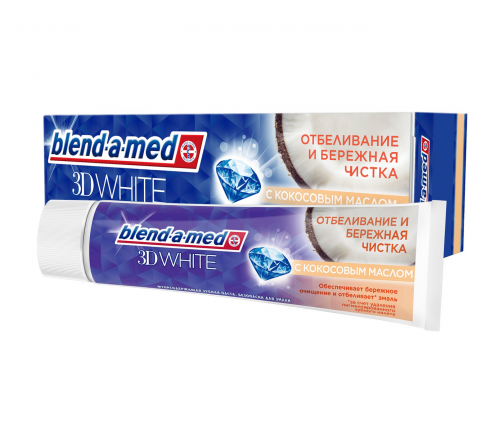 Blend-a-Med Паста зубная 3D White Бережная чистка Кокосовое масло 75мл