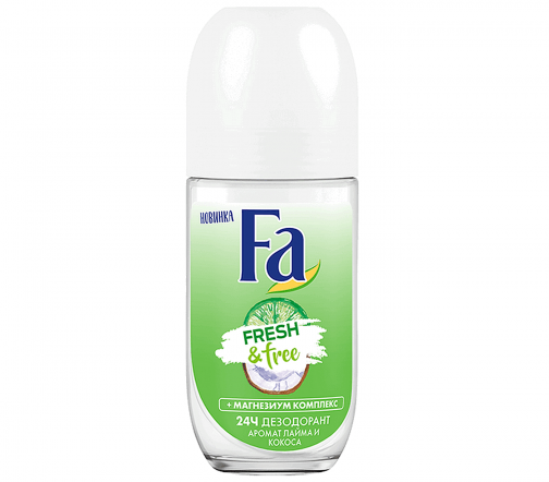 Schwarzkopf Fa Дезодорант-ролик Fresh&Free Лайм и Кокос 50мл