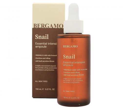 Bergamo Essential Intensive Ampoule Ампула интенсивная Snail 150мл