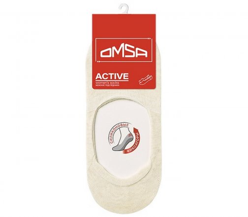 Omsa Подследники 171 Active 39-41 Молочный Меланж