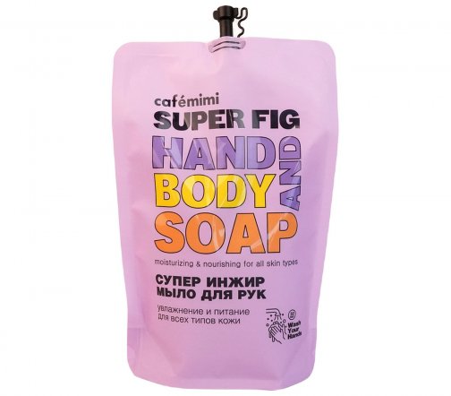 Cafe Mimi Super Food Мыло жидкое для рук Супер Инжир рефил 450мл