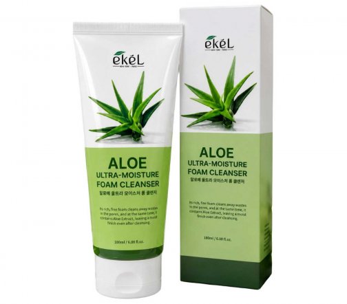 Ekel Ultra-Moisture Пенка для умывания с экстрактом алоэ 180мл