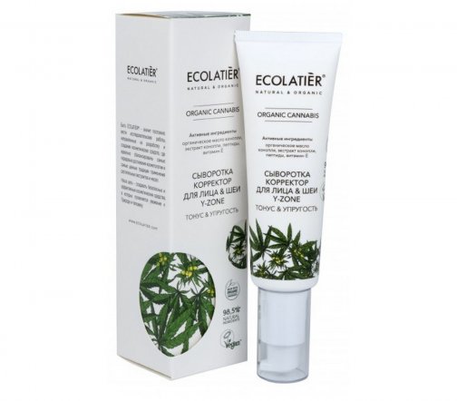 Ecolatier Organic Cannabis Сыворотка-корректор для лица и шеи Y-ZONE Тонус и упругость 50мл