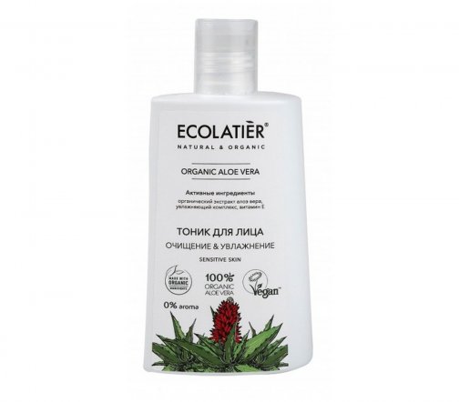 Ecolatier Organic Aloe Vera Тоник для лица Очищение и увлажнение 250мл
