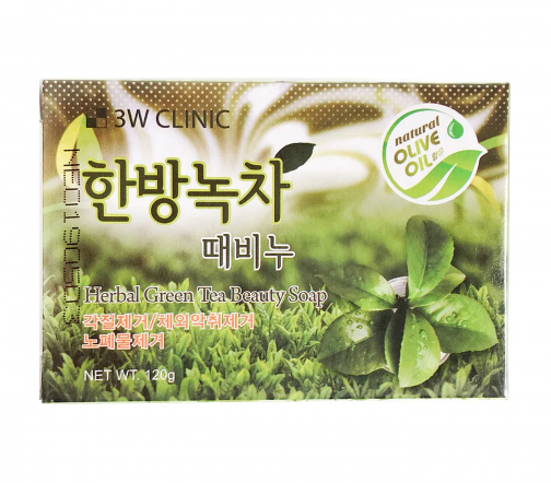 3W Clinic Herbal Green Tea Beauty Мыло 120г