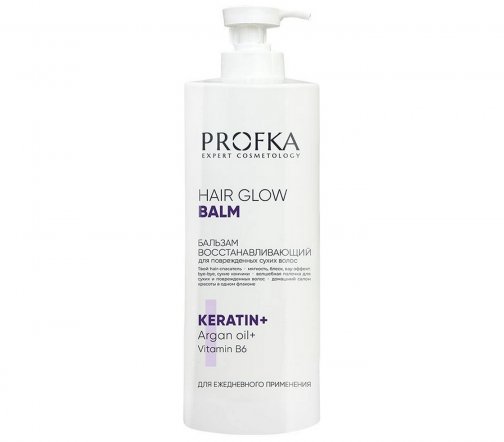 Profka Expert Cosmetology Бальзам восстанавливающий для сухих поврежденных волос Keratin+ 1000мл