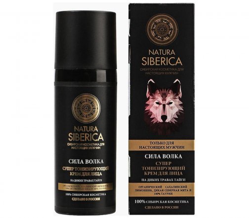 Natura Siberica Men Крем супер тонизирующий для лица Сила волка 50мл