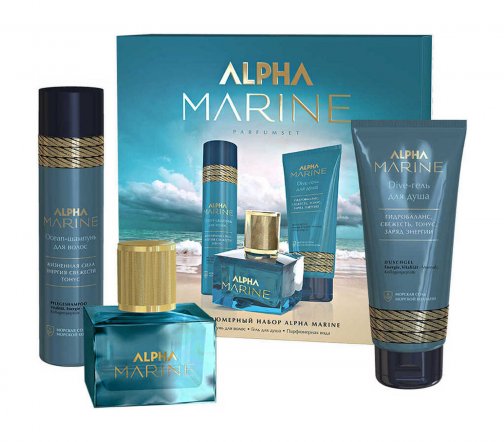 Estel Men Alpha Marine Набор парфюмерный Шампунь 250мл+Гель для душа 200мл+Парфюмерная вода 50мл