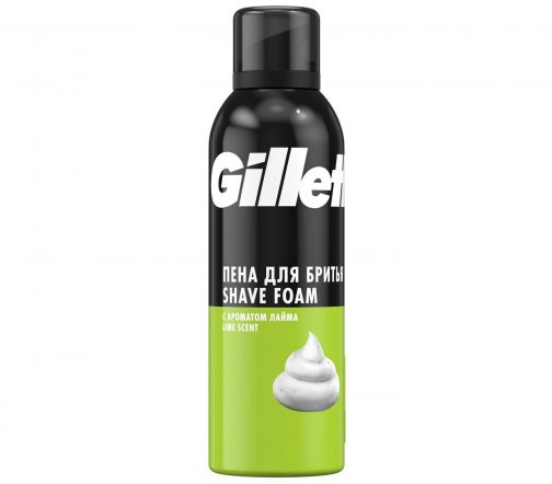 Gillette Уход Пена для бритья Classic с ароматом лайма 200мл