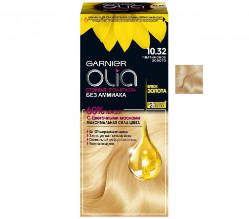 Garnier Olia Крем-краска для волос 10.32 Платиновое золото