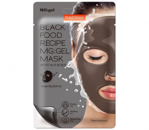 Purederm Маска гидрогелевая для лица Black Food Recipe 23г