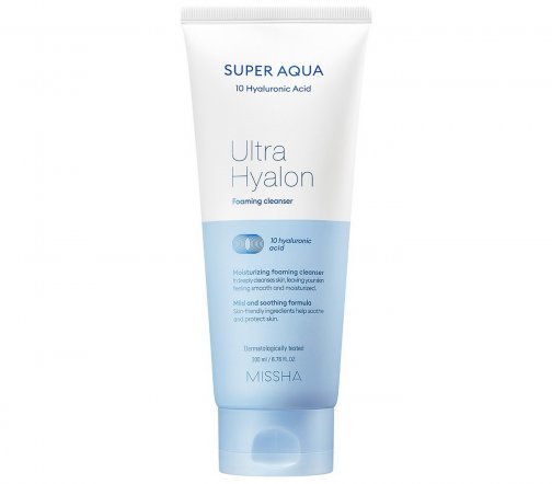 Missha Super Aqua Ultra Hyalron Пенка увлажняющая для умывания и снятия макияжа 200мл