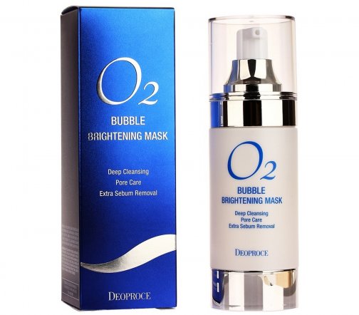 Deoproce O2 Bubble Brightening Mask Маска кислородная для яркости кожи лица 100мл