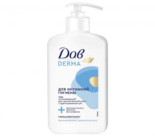 Dove Derma Гель гиппоаллергенный для интимной гигиены 280мл