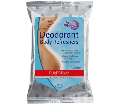 Purederm Салфетки дезодорирующие для тела 15шт