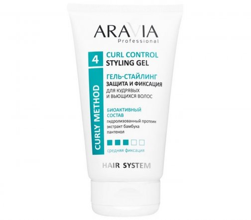 Aravia Professional Гель-стайлинг для укладки для кудрявых и вьющихся волос Защита и фиксация 150мл