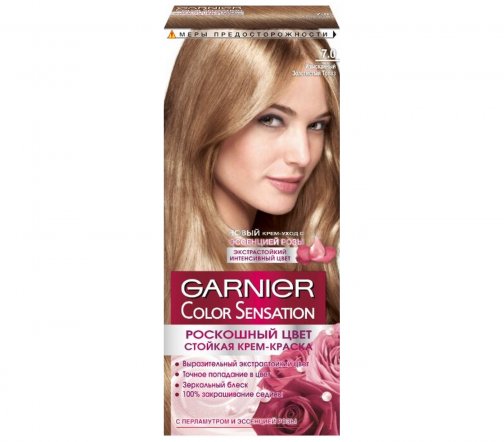 Garnier Color Sensation Роскошь цвета Крем-краска для волос 7.0 Изысканный золотистый топаз