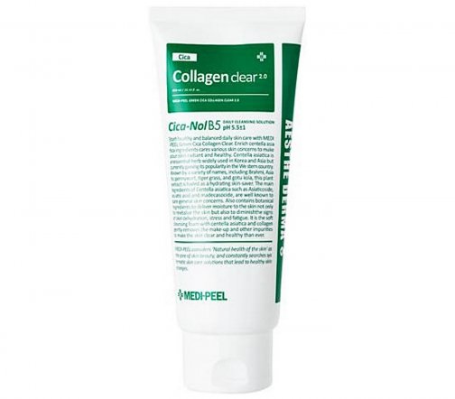 Medi-Peel Green Cica Collagen Clear 2.0 Гель-пенка очищающая успокаивающая для лица 300мл