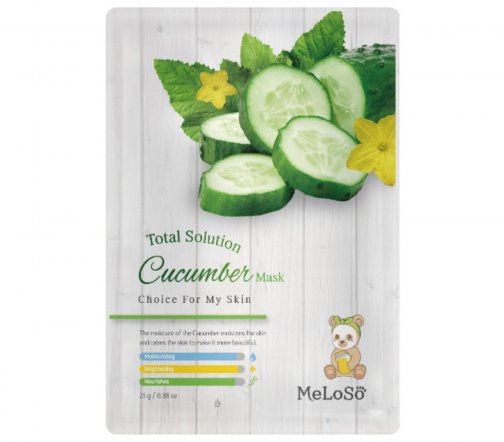 Meloso Total Solution Cucumber Маска тканевая для лица с огурцом 25гр