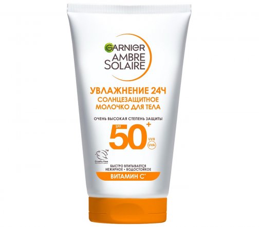 Garnier Ambre Solaire Молочко солнцезащитное для лица и тела Увлажнение 24ч SPF50 50мл
