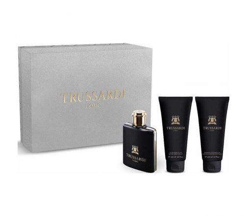 Trussardi Men Uomo Набор Туалетная вода 100мл+Гель для душа 200мл+Бальзам после бритья 200мл