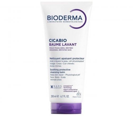 Bioderma Cicabio (Цикабио) Бальзам восстанавливающий очищающий для лица 200мл