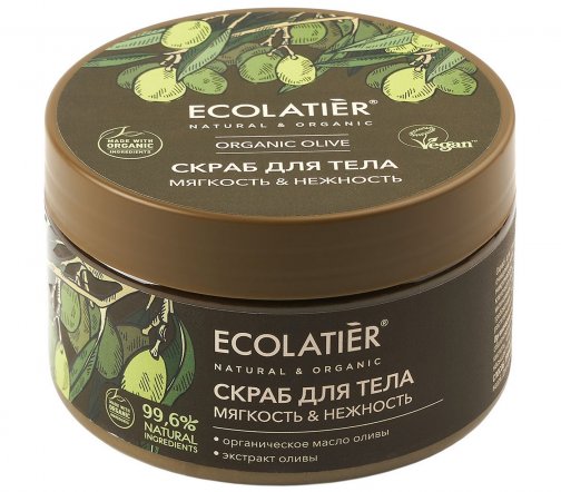 Ecolatier Organic Olive Скраб для тела Мягкость и нежность 300мл