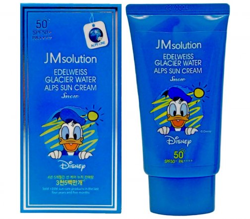 JMSolution Disney Крем солнцезащитный охлаждающий для лица Edelweiss Glacier Water Alps SPF50+ 50мл