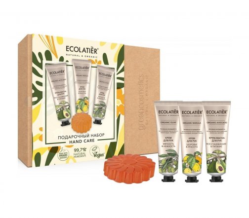Ecolatier Набор Hand Care Крем для рук 2*30мл+Крем-маска для рук 30мл+Мыло 60гр