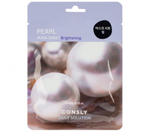 Consly Daily Solution Маска тканевая с экстрактом жемчуга 25мл
