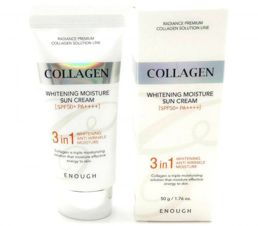 Enough Collagen 3в1 Whitening Крем солнцезащитный для лица с морским коллагеном 50мл