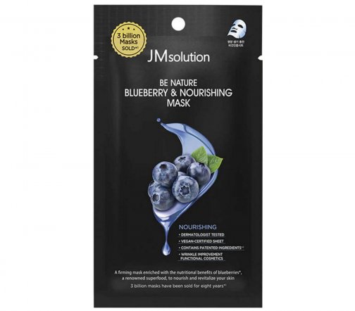 JMSolution Be Nature Маска тканевая увлажняющая Голубика 24мл