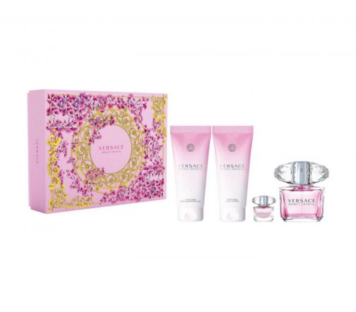 Versace Bright Crystal Набор Туалетная вода 90мл+5мл+Гель для душа 100мл+Лосьон для тела 100мл