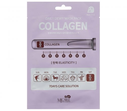 Mijin MJ Care Daily Dew Маска тканевая для лица Коллаген 25гр