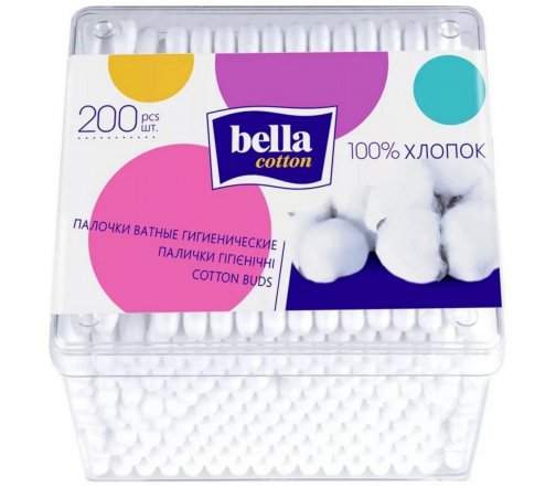 Bella Палочки ватные Cotton 200шт коробка