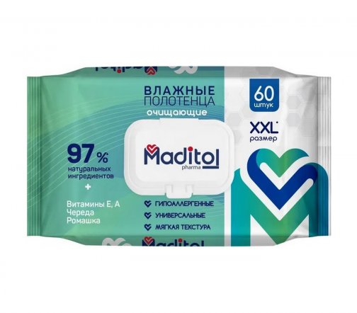 Maditol Полотенца влажные очищающие XXL 60шт