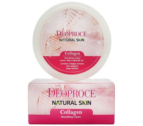 Deoproce Natural Skin Крем питательный для лица и тела с морским коллагеном Collagen 100мл