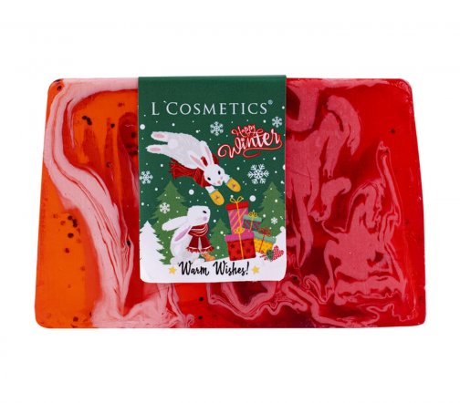 L'Cosmetics Happy Winter Мыло ручной работы Клубника в йогурте 100гр
