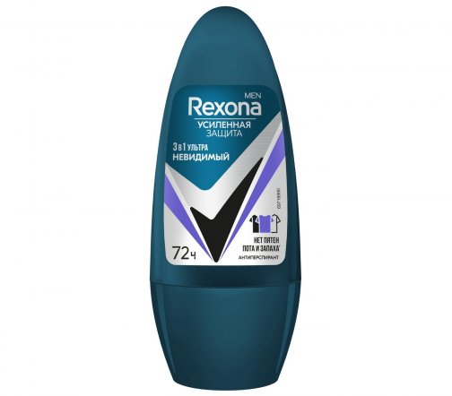 Rexona Men Усиленная защита Дезодорант-антиперспирант ролик Ультраневидимый 50мл