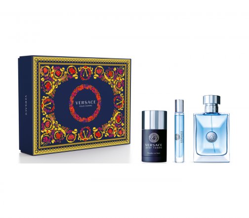 Versace Men Pour Homme Набор Туалетная вода 100мл+Дезодорант-стик 75мл+Туалетная вода 10мл