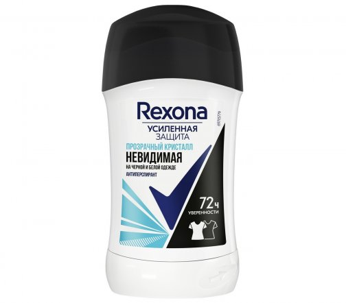 Rexona Усиленная защита Дезодорант-антиперспирант стик Невидимая Прозрачный кристалл 40мл