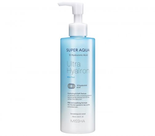 Missha Super Aqua Ultra Hyalron Гель-скатка мягкий для лица 250мл