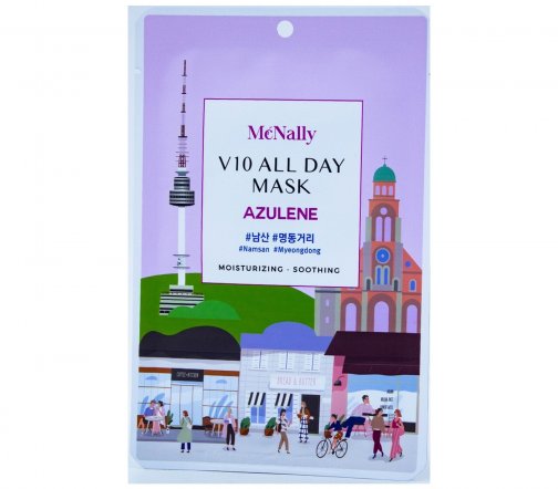 McNally Mask V10 All Day Маска тканевая для лица с азуленом 25мл