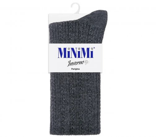 Minimi Гольфины Inverno Parigina VAR.2 Jacquard 480 den р35-38 Grigio Scuro Melange (Темно-серый мел