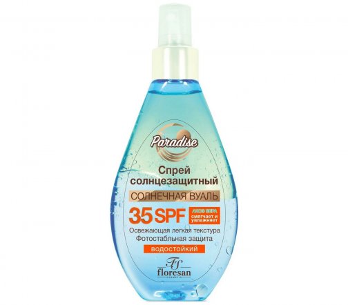 Floresan Paradise Спрей солнцезащитный Солнечная вуаль SPF35 160мл