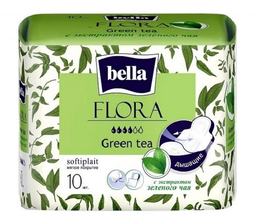 Bella Прокладки гигиенические Flora Green Tea 10шт