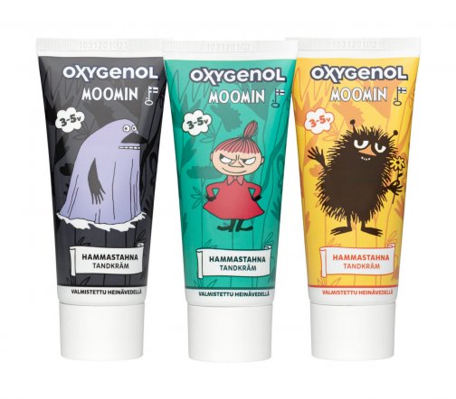 Oxygenol Moomin Паста зубная с фтором и ксилитолом фруктовый вкус 3-5 лет 50мл