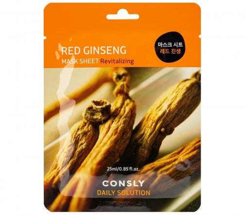 Consly Daily Solution Маска тканевая с экстрактом красного женьшеня 25мл